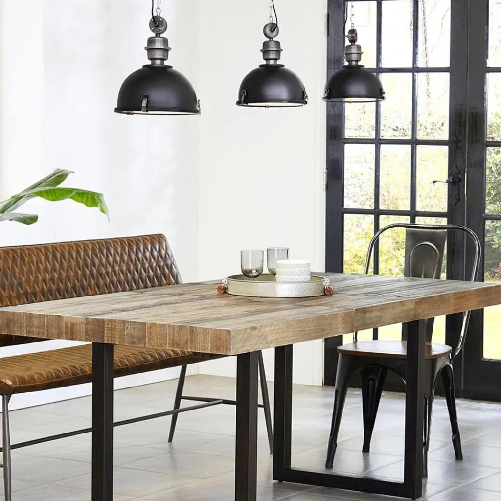 Straluma Industriële 3-lichts hanglamp bikkel mat zwart> Eettafellampen|Keukenverlichting