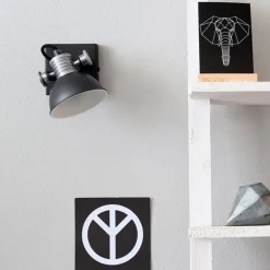 Straluma Industriële plafond/wandspot zwart inclusief LED></noscript> Plafondlampen|Wandlampen