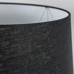 Straluma Kap Bridge zwart linnen 45x25> Lampenkappen|Landelijke Verlichting