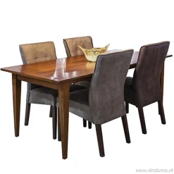 Straluma Klassiek landelijke eetkamerstoel olijf, poot koloniaal><noscript><img width=