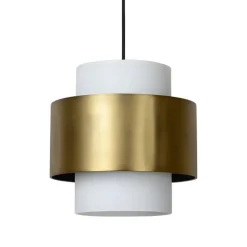 Straluma Klassieke hanglamp opaal glas met mat goud> Eetkamerverlichting|Hanglampen