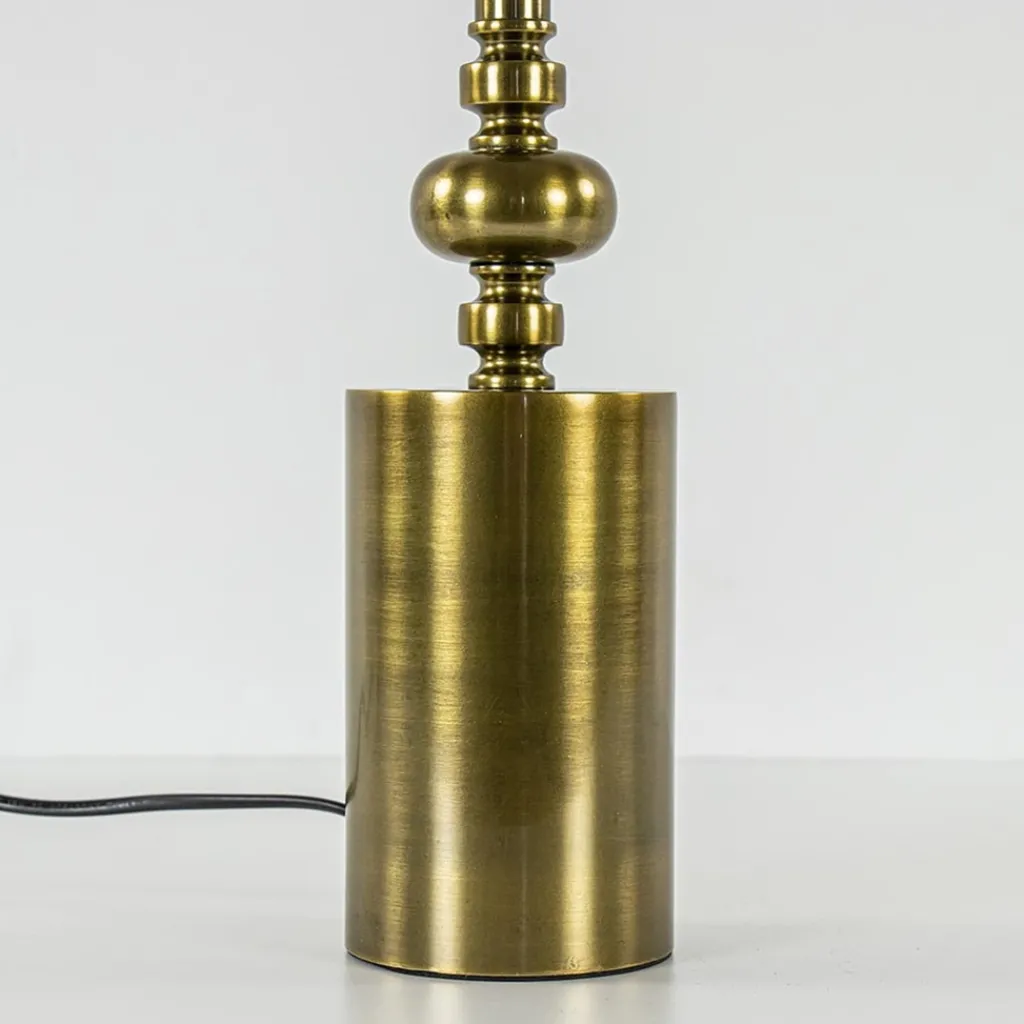 Straluma Klassieke lampvoet Helabima antiek brons excl. kap> Tafellampen|Lampenvoeten