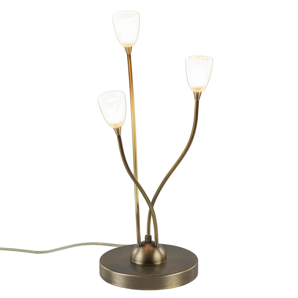 Straluma Klassieke LED tafellamp brons met dim to warm functie> Tafellampen|LED Tafellampen