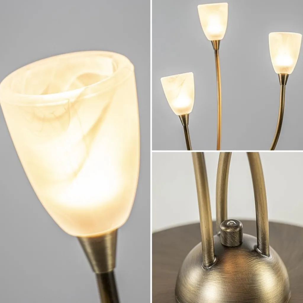 Straluma Klassieke LED tafellamp brons met dim to warm functie> Tafellampen|LED Tafellampen