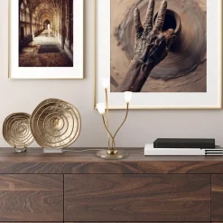 Straluma Klassieke LED tafellamp brons met dim to warm functie><noscript><img width=