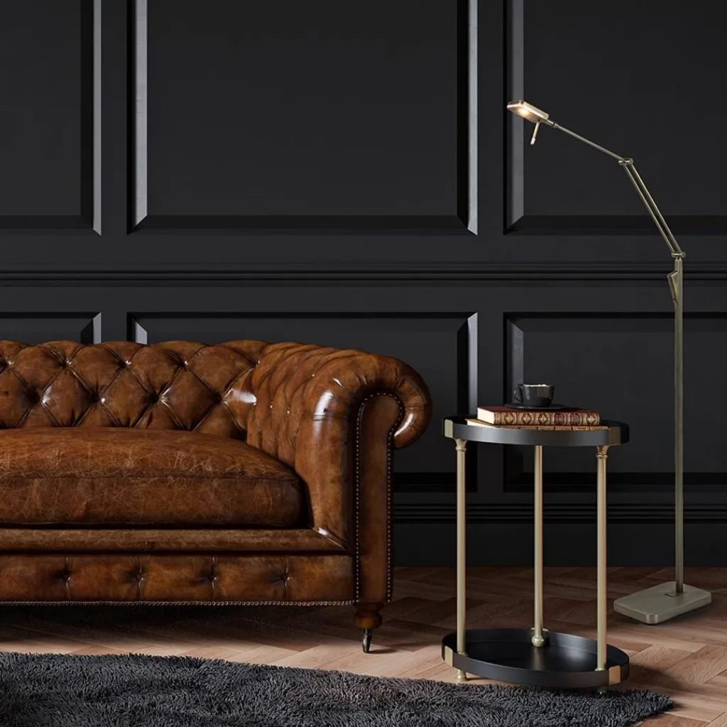 Straluma Klassieke leeslamp met dimbaar LED donker brons> Vloerlampen|Leeslampen