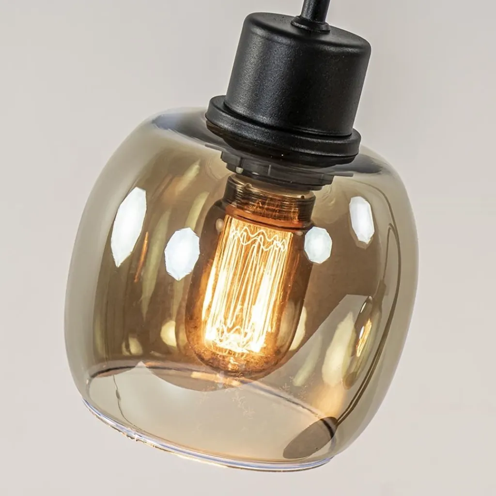 Straluma Klassieke 2-lichts tafellamp zwart met smoke glas> Woonkamerlampen|Slaapkamerlampen