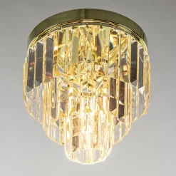 Straluma Klassieke plafondlamp goud met helder glas><noscript><img width=