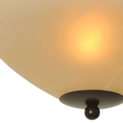 Straluma Klassieke plafonnière Bolzano bruin> Plafonnières|Woonkamerlampen