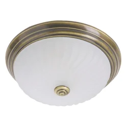 Straluma klassieke plafonnière Brons/glas> Plafonnières|Woonkamerlampen