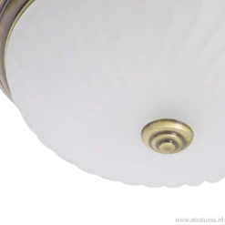 Straluma klassieke plafonnière Brons/glas> Plafonnières|Woonkamerlampen