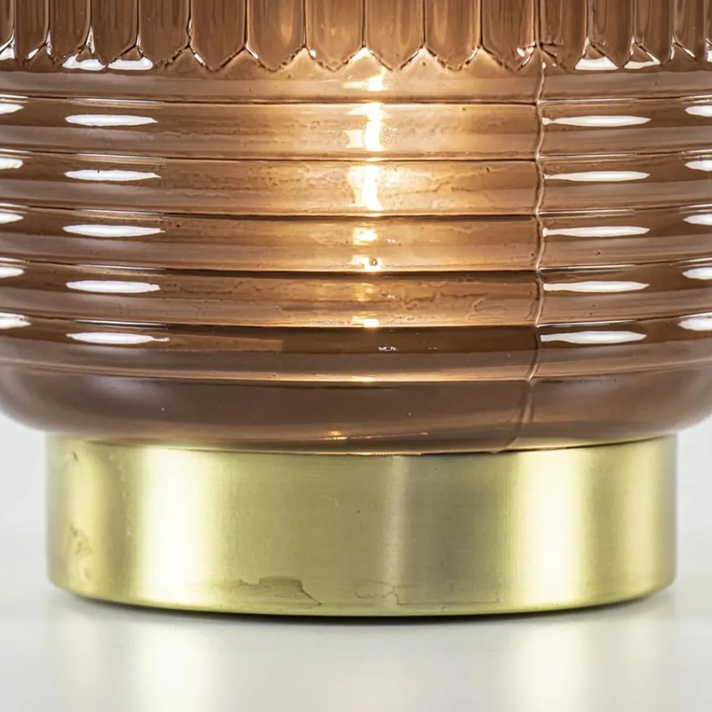 Straluma Klassieke tafellamp Lipa donker bruin op batterijen> Tafellampen|Light and Living