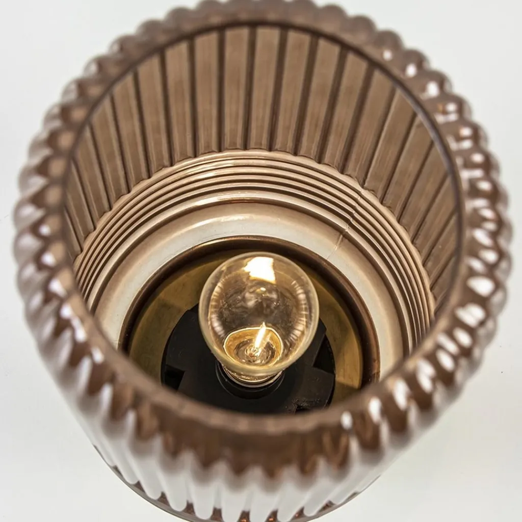 Straluma Klassieke tafellamp Lipa donker bruin op batterijen> Tafellampen|Light and Living