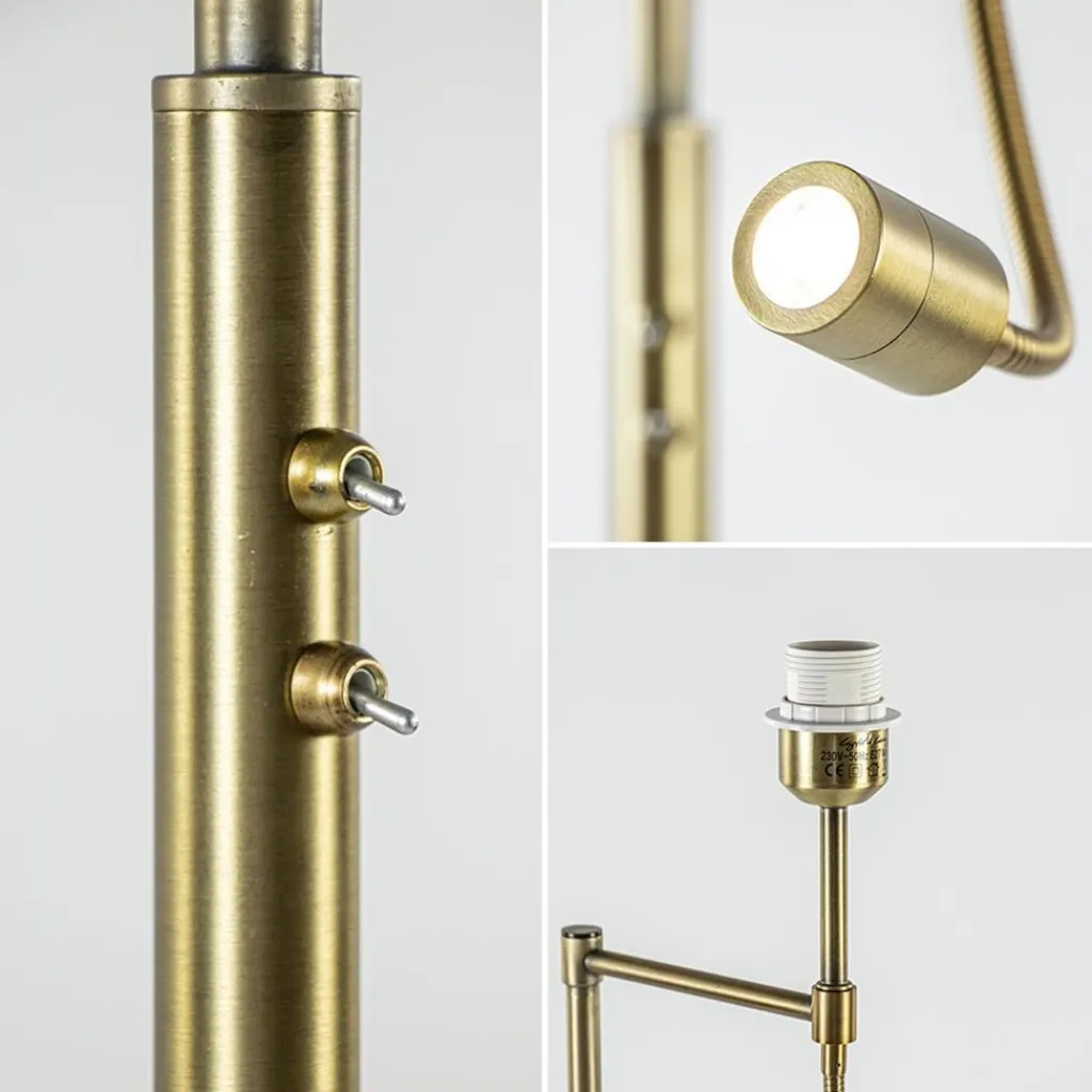 Straluma Klassieke vloerlamp met leesarm Calgary Light and Living> Vloerlampen|Leeslampen