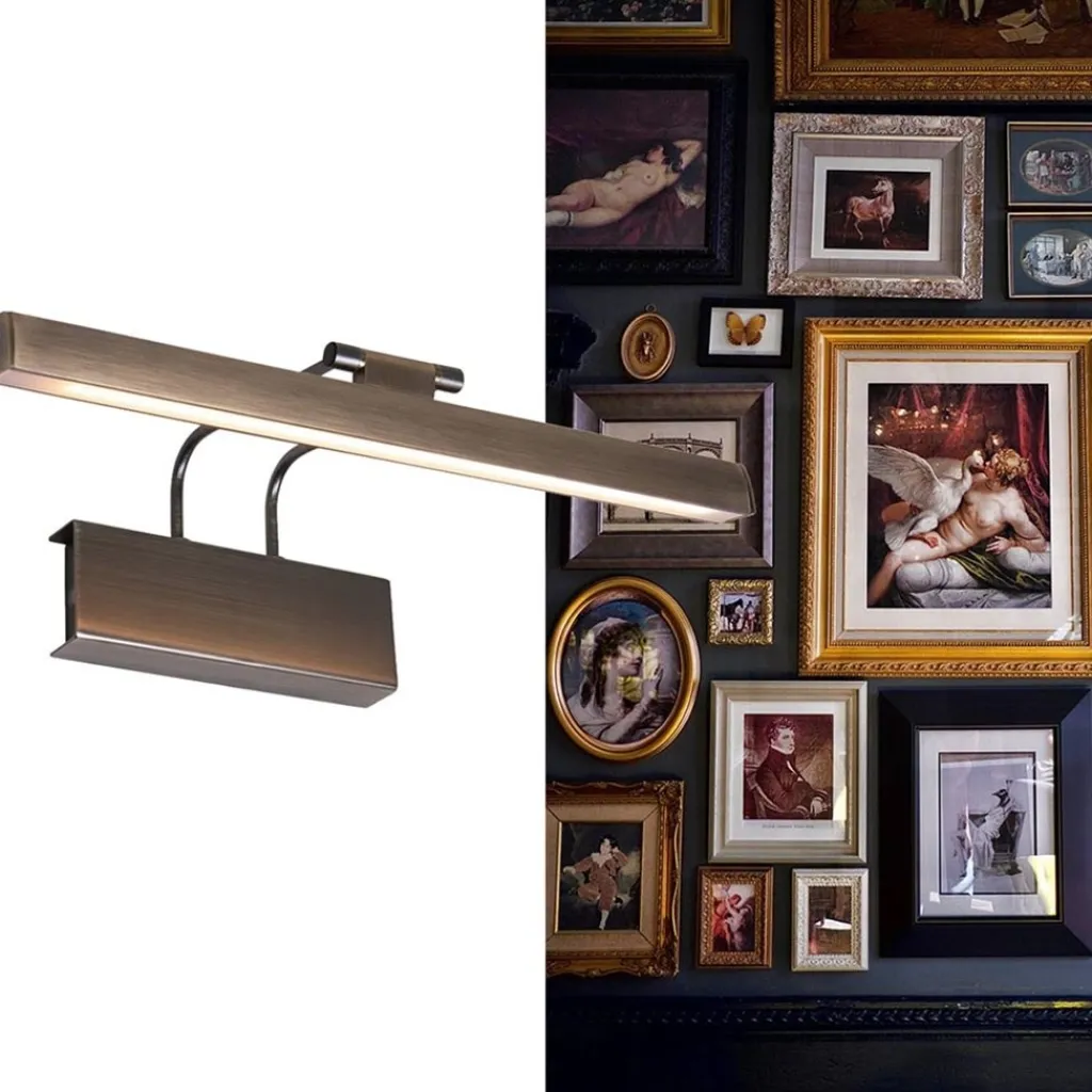Straluma Klassieke wandlamp schilderij brons met LED> Wandlampen|Kantoorverlichting