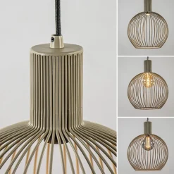 Straluma kleine draad hanglamp mat zand met zwart></noscript> Hanglampen|Eettafellampen