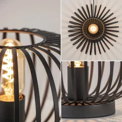 Straluma Kleine draad tafellamp modern mat zwart><noscript><img width=