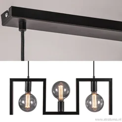 Straluma Kleine eettafel hanglamp zwart frame></noscript> Eettafellampen|Pendel Lampen