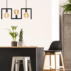 Straluma Kleine eettafel hanglamp zwart frame></noscript> Eettafellampen|Pendel Lampen