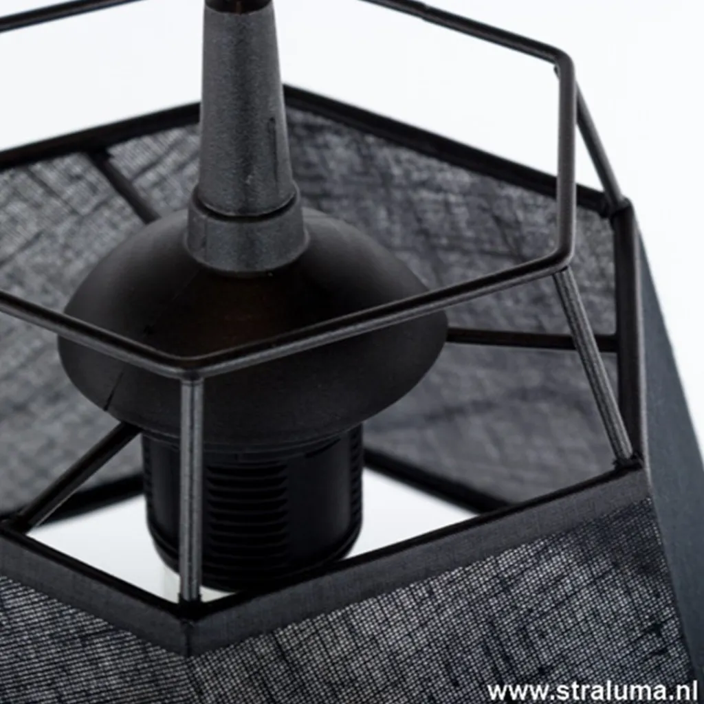 Straluma Kleine hanglamp draad zwart met stof> Draadlampen|Pendel Lampen