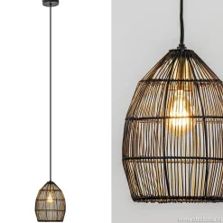 Straluma Kleine hanglamp Meya zwart met goud draad> Draadlampen|Light and Living