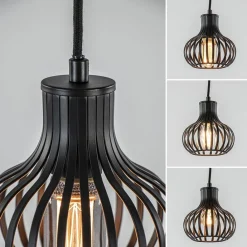 Straluma Kleine hanglamp onion mat zwart></noscript> Draadlampen|Pendel Lampen