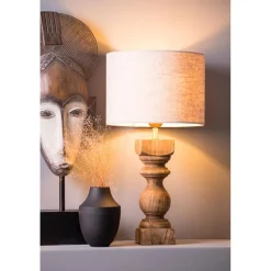 Straluma Kleine lampvoet Cumani hout light and Living></noscript> Lampenvoeten|Light and Living