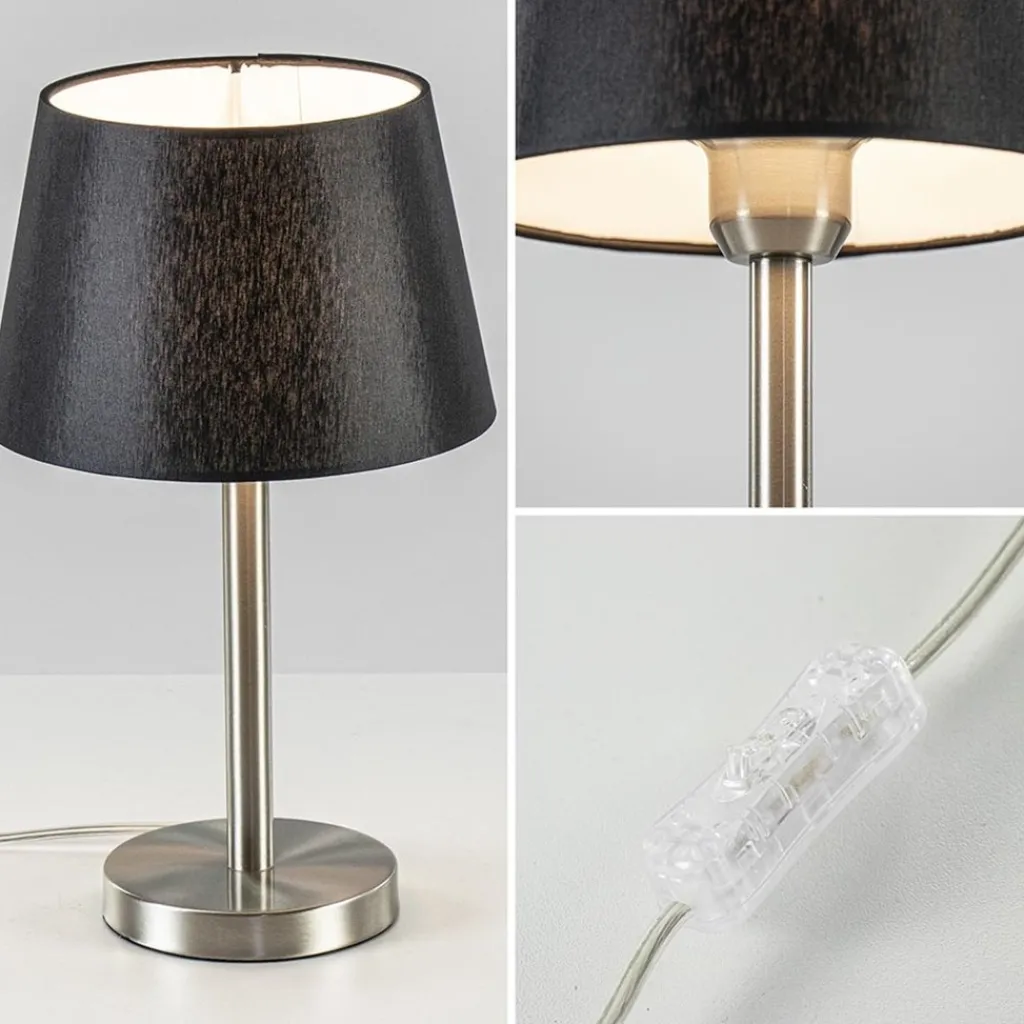 Straluma Kleine lampvoet Washington nikkel exclusief kap> Lampenvoeten|Light and Living