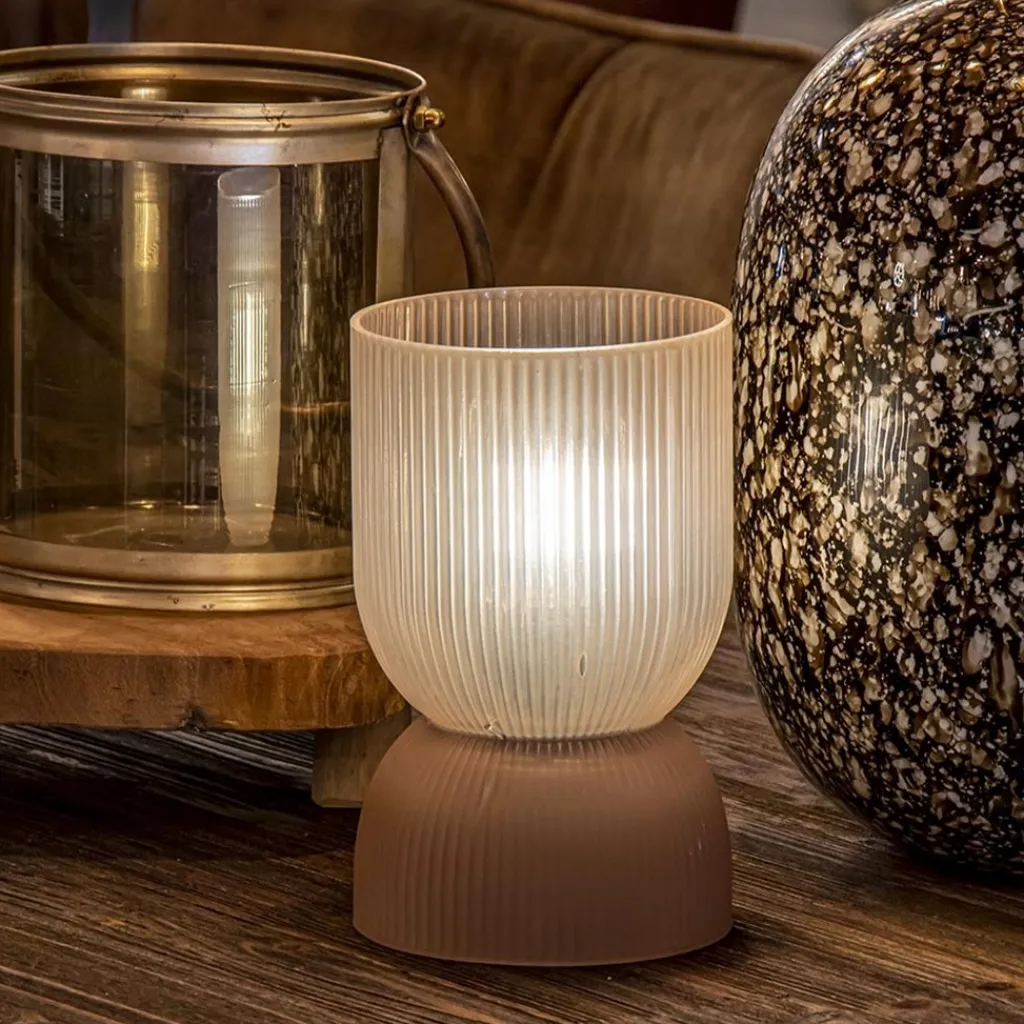 Straluma Kleine Phoebe tafellamp peach op batterijen Light and Living> Light and Living|Woonkamerlampen