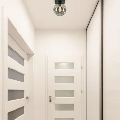 Straluma Kleine plafondlamp zwart met smoke glas 20 cm><noscript><img width=