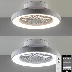 Straluma Kleine plafondventilator wit inclusief LED> Plafondlampen|Plafondventilatoren met lamp