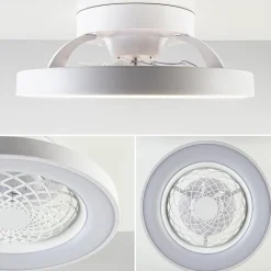 Straluma Kleine plafondventilator wit inclusief LED></noscript> Plafondlampen|Plafondventilatoren met lamp