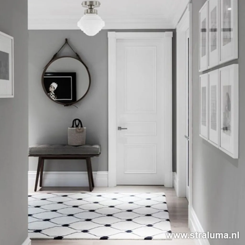 Straluma Kleine plafonnière staal met wit glas> Plafonnières|Keukenverlichting