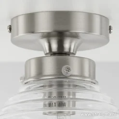 Straluma Kleine stalen plafondlamp glas helder><noscript><img width=