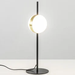 Straluma Kleine tafellamp bol zwart met goud> Tafellampen|LED Tafellampen