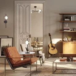 Straluma Kleine tafellamp bol zwart met goud><noscript><img width=