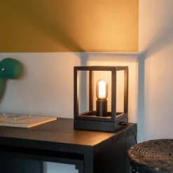 Straluma Kleine tafellamp vierkant frame zwart></noscript> Woonkamerlampen|Slaapkamerlampen