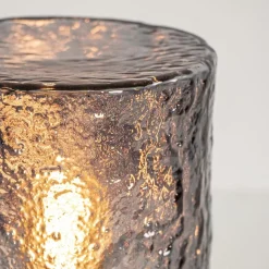 Straluma Kleine tafellamp zwart met smoke glazen kap></noscript> Tafellampen|Lifestyle Verlichting