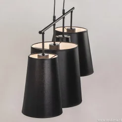Straluma 4-L Hanglamp met zwarte kappen><noscript><img width=