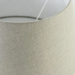 Straluma Lampenkap vlas linnen donker warm omgeslagen> Lampenkappen