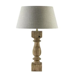 Straluma Lampenkap vlas linnen donker warm omgeslagen></noscript> Lampenkappen