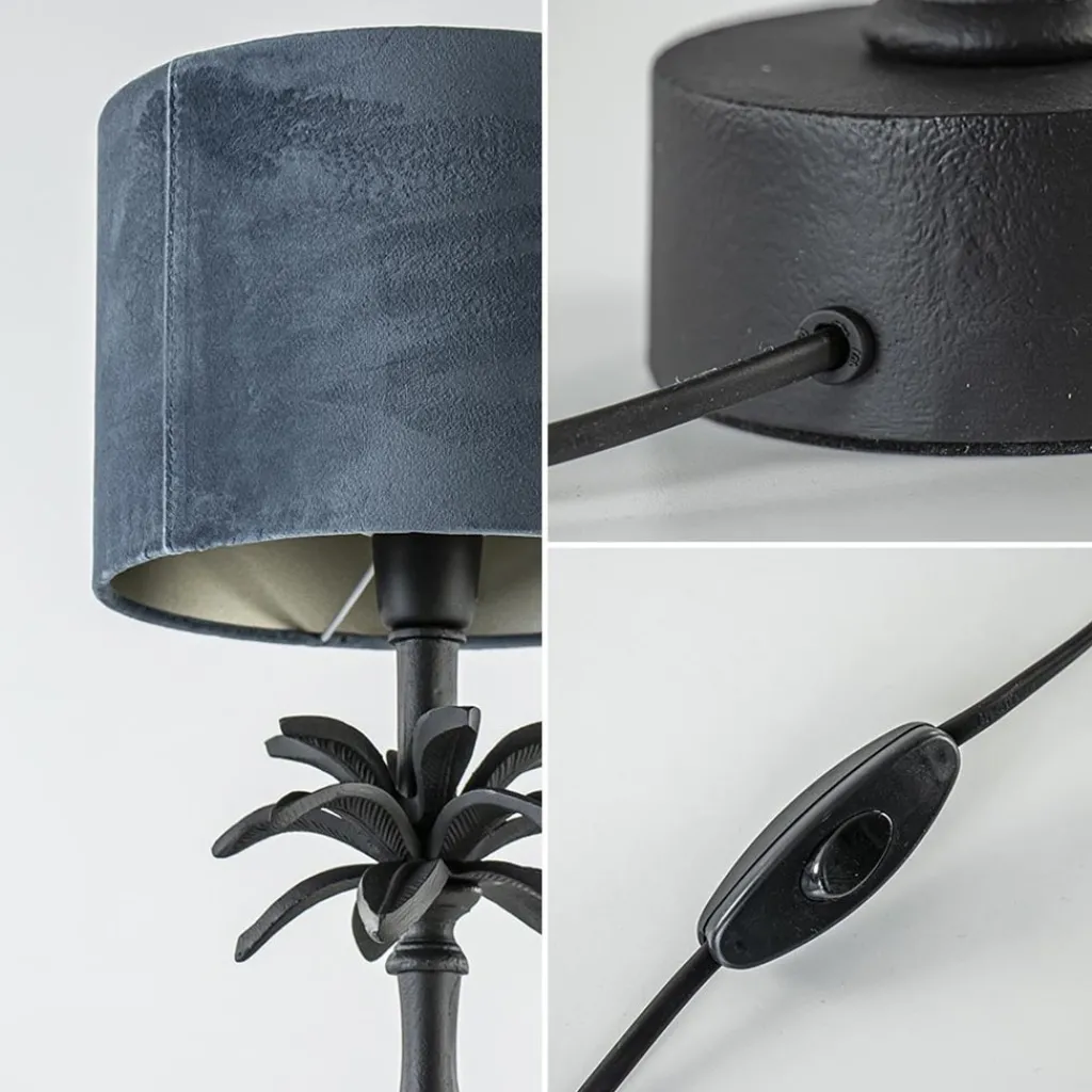 Straluma L&L lampvoet Armata mat zwarte palmboom> Tafellampen|Lampenvoeten