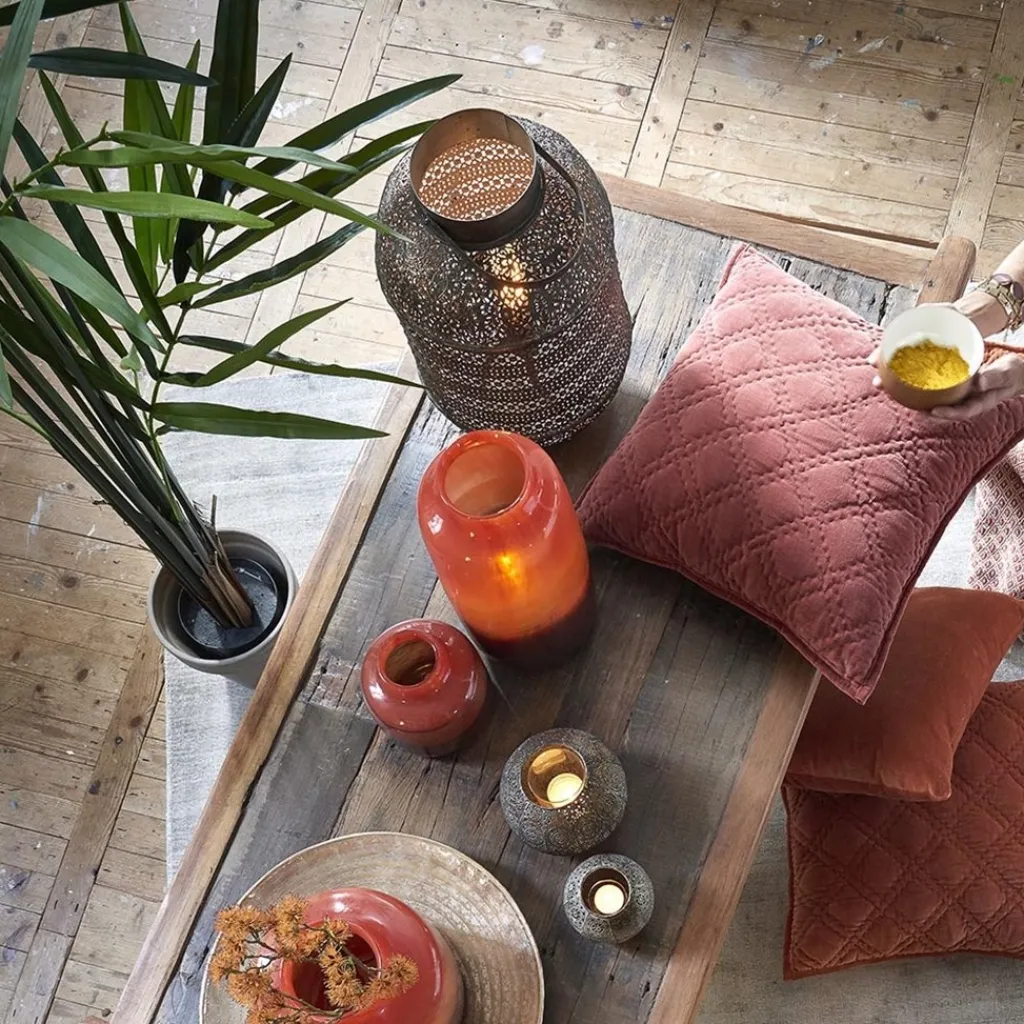 Straluma L&L tafellamp UDUPI bruin-goud Oosters> Light and Living|Woonkamerlampen