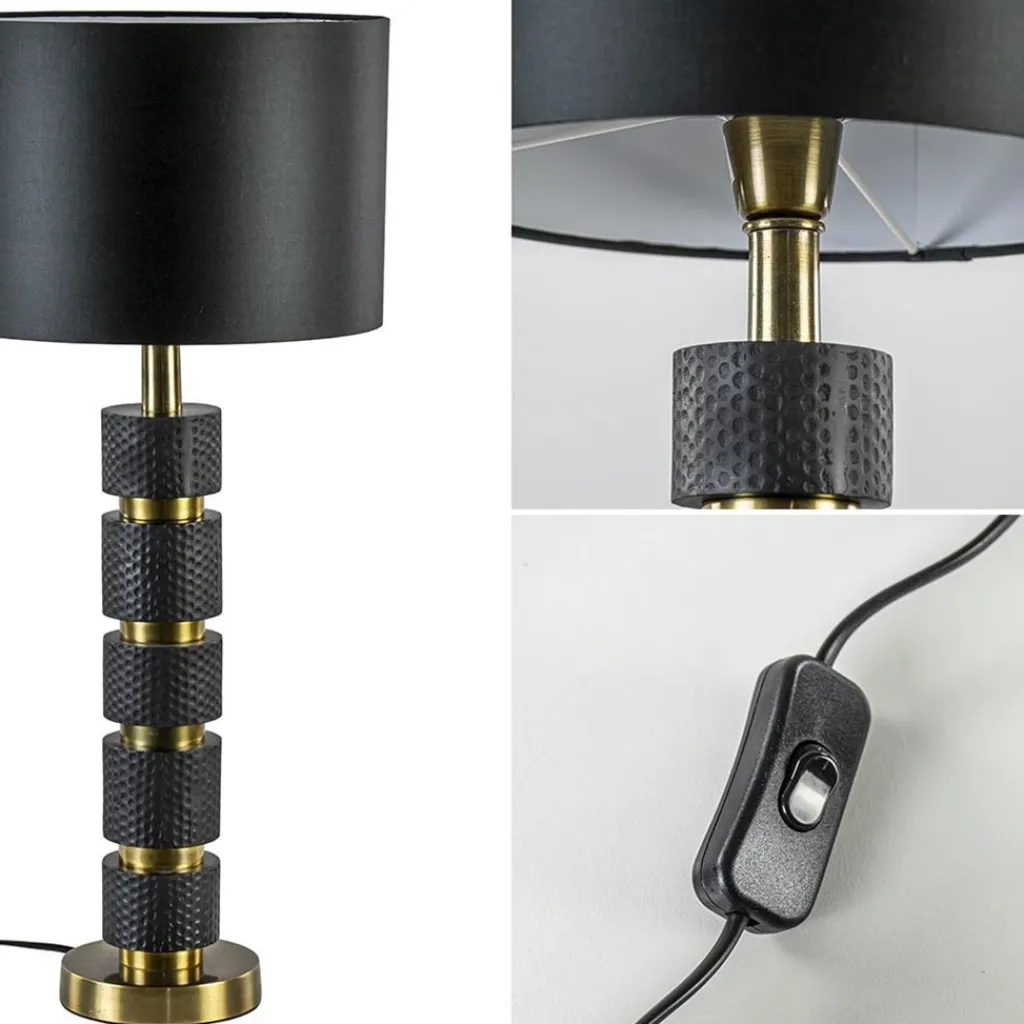 Straluma Lampvoet Azoyu zwart/brons exclusief kap> Lampenvoeten|Light and Living