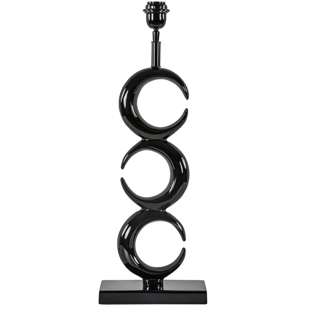 Straluma Lampvoet Maan shiny zwart exclusief kap> Tafellampen|Lampenvoeten