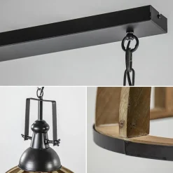 Straluma Landelijk industriële 2-lichts hanglamp hout/zink><noscript><img width=