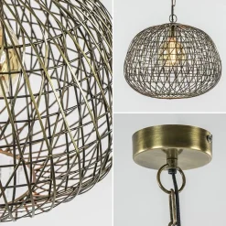 Straluma Landelijke hanglamp Alwina antiek brons L&L></noscript> Light and Living|Slaapkamerlampen