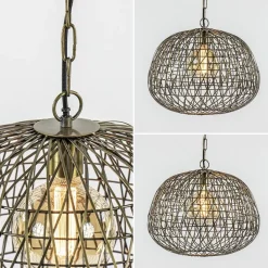 Straluma Landelijke hanglamp Alwina antiek brons L&L></noscript> Light and Living|Slaapkamerlampen
