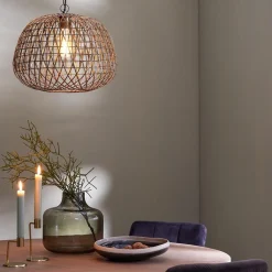 Straluma Landelijke hanglamp Alwina antiek brons L&L></noscript> Light and Living|Slaapkamerlampen
