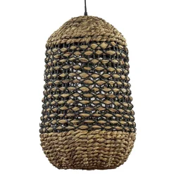Straluma Landelijke hanglamp Tripoli rotan met zwart> Light and Living|Keukenverlichting